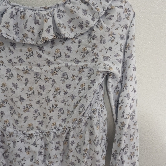 URBAN Romantics blue floral babydoll top - Picture 10 of 11